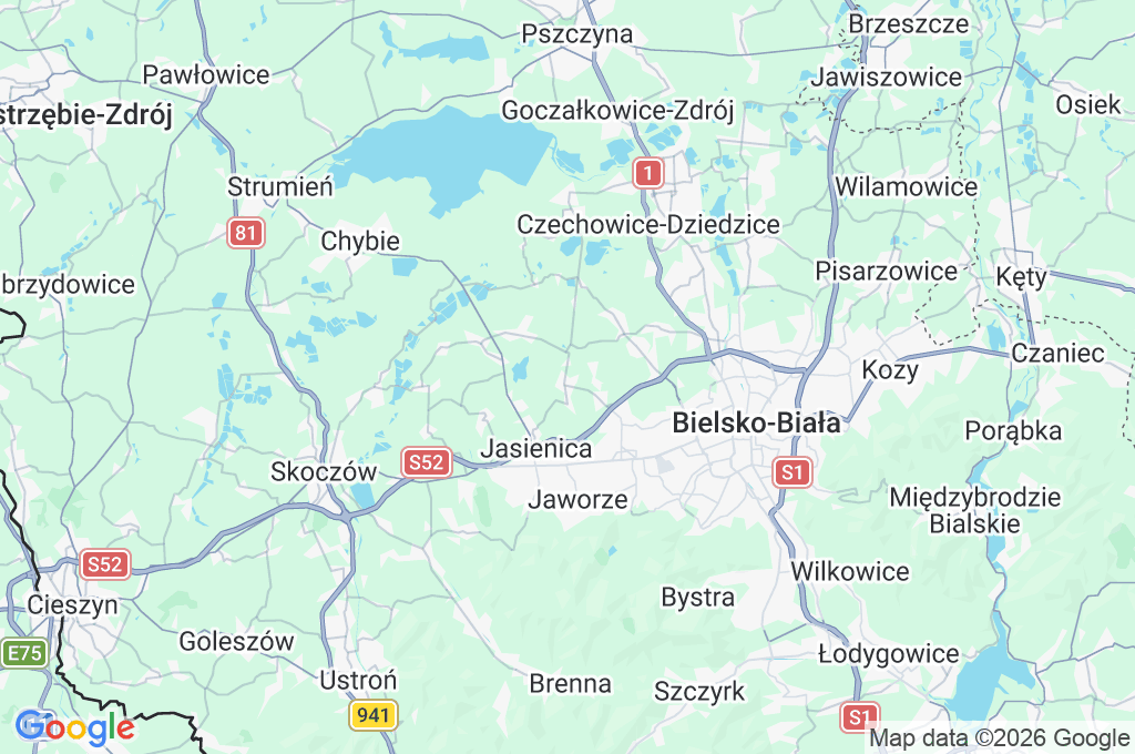 Międzyrzecze Górne Area Map Międzyrzecze Górne Area Map