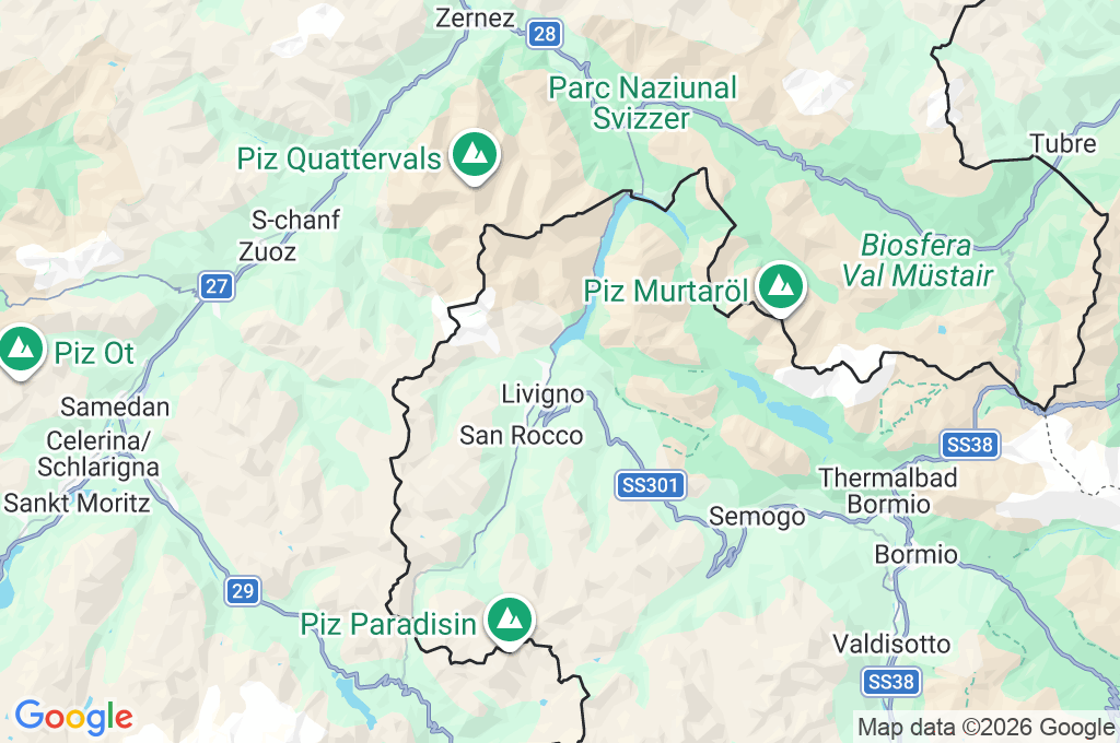 Livigno Area Map