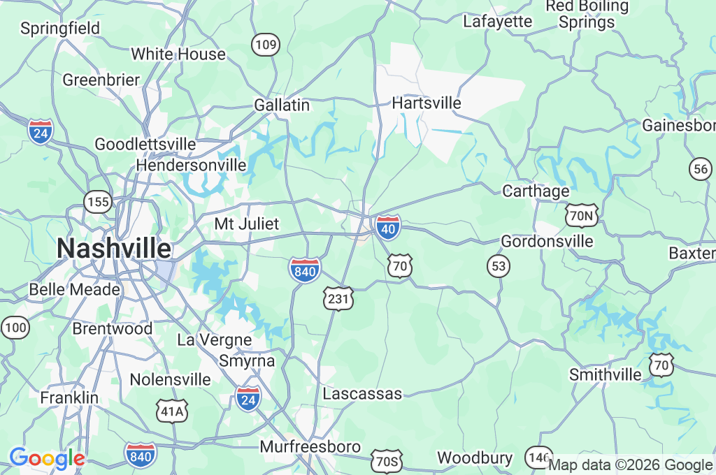 Murfreesboro Rd y Alligood Way Area Map