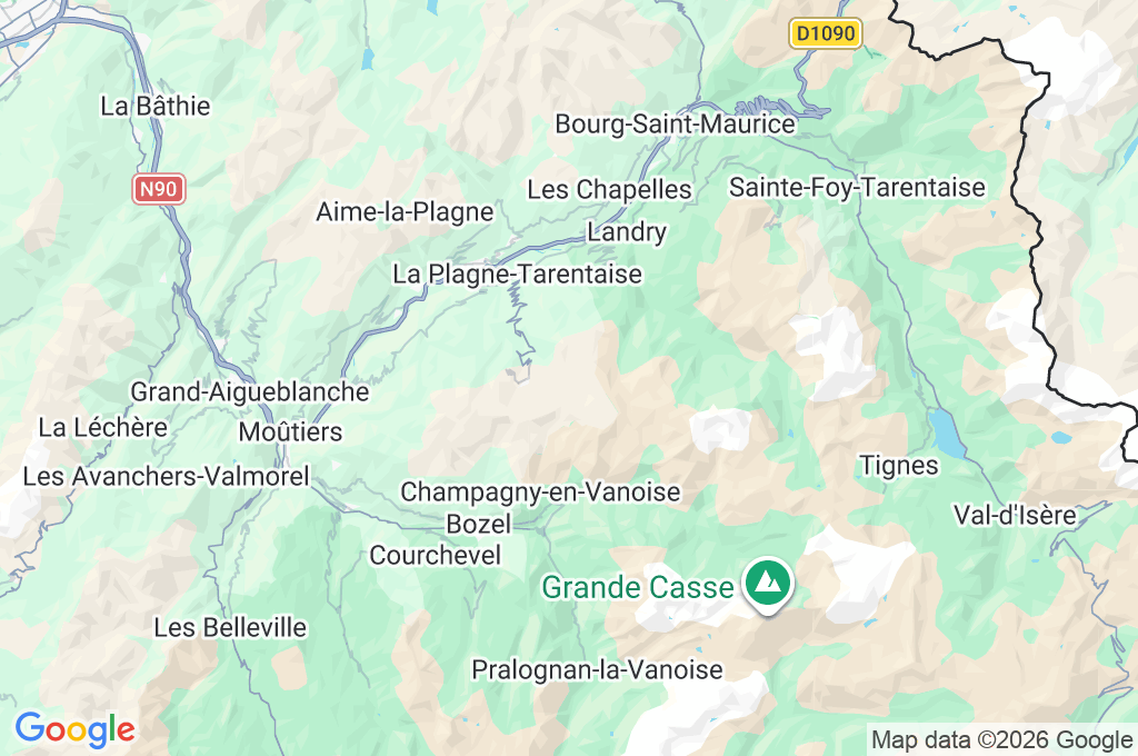 La Plagne Area Map
