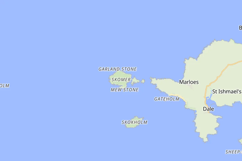 Isla de Skomer Area Map Isla de Skomer Area Map