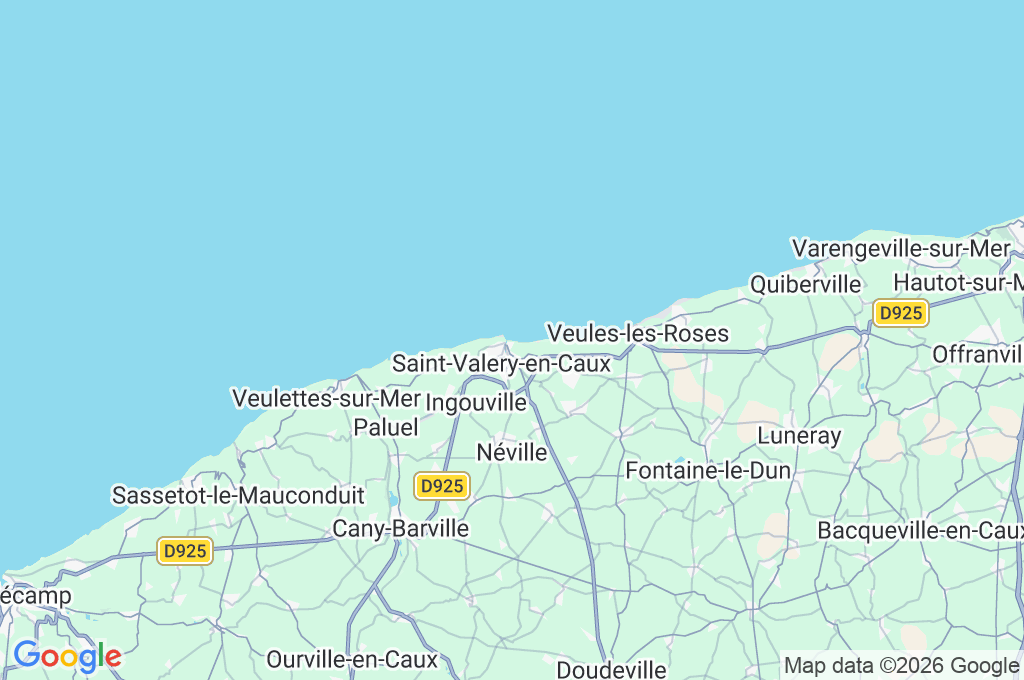 Playa de Saint-Valery-en-Caux Area Map