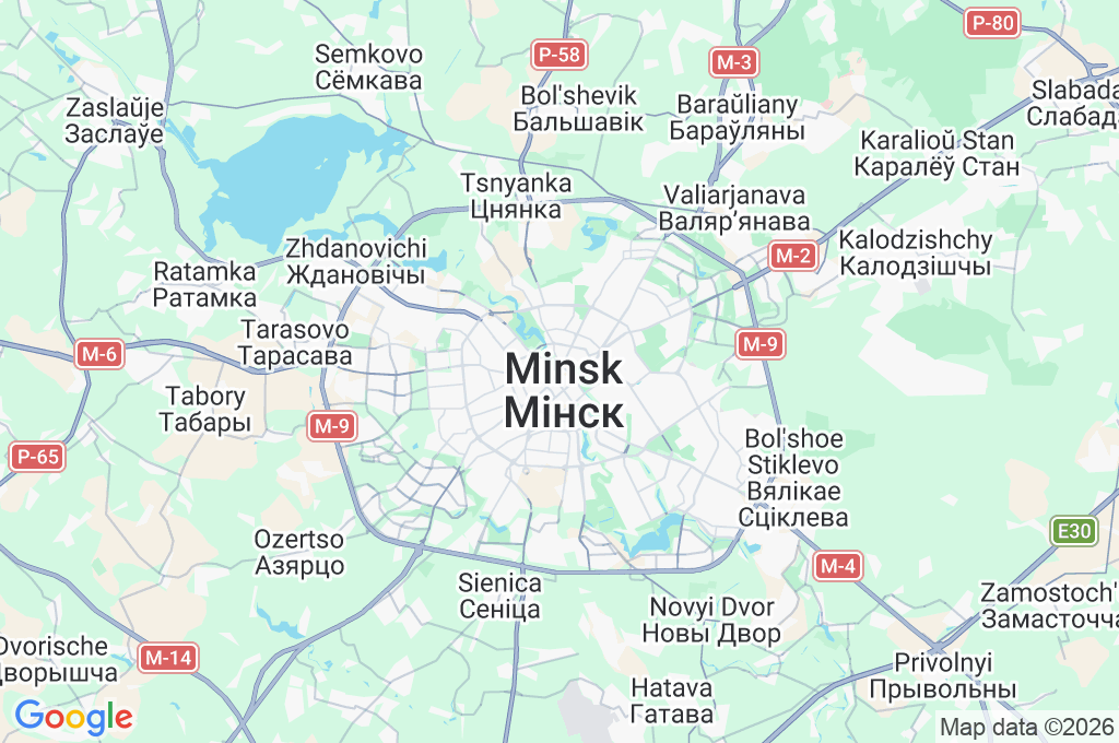 Minsk Area Map Minsk Area Map