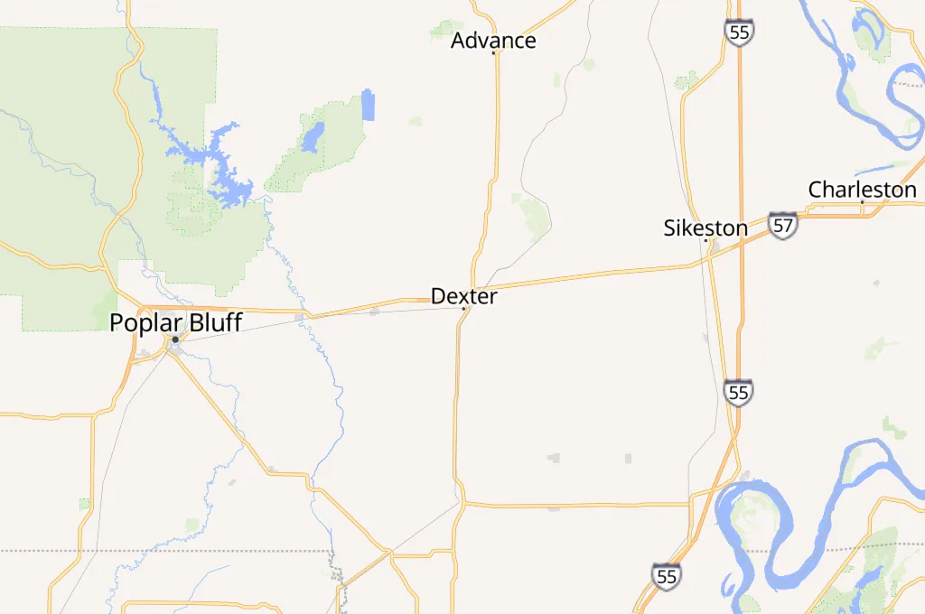 Dexter Area Map