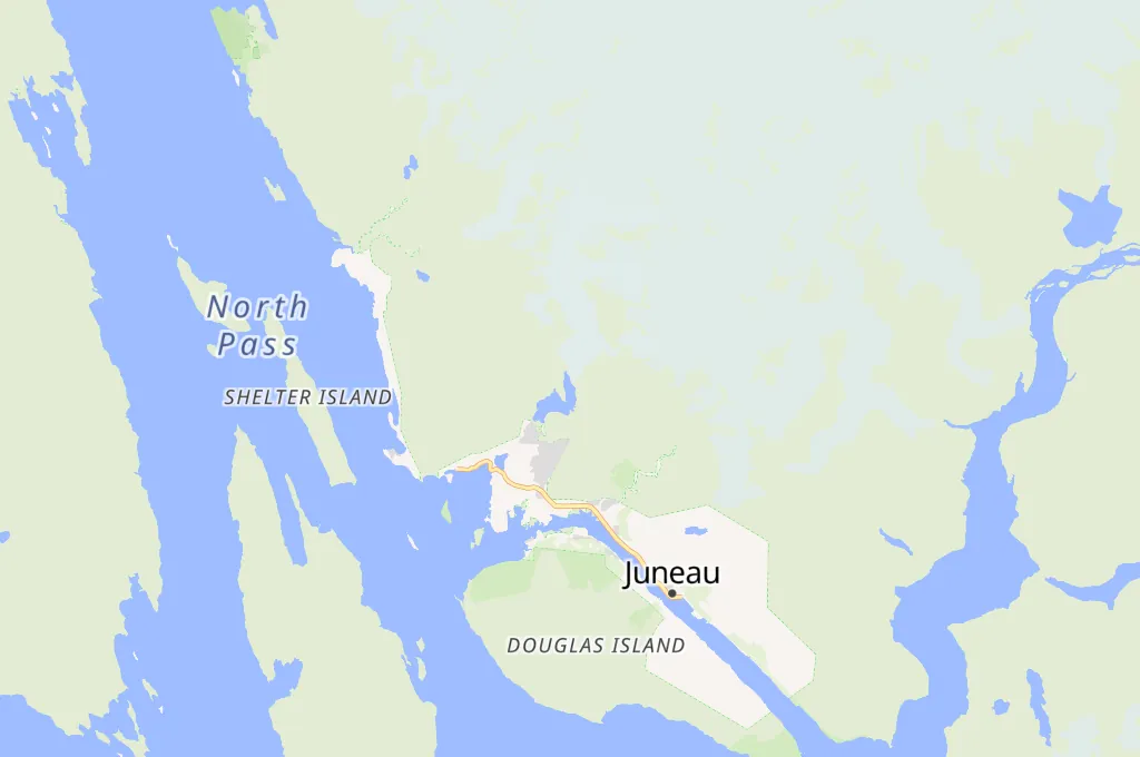 Glaciar Mendenhall Area Map