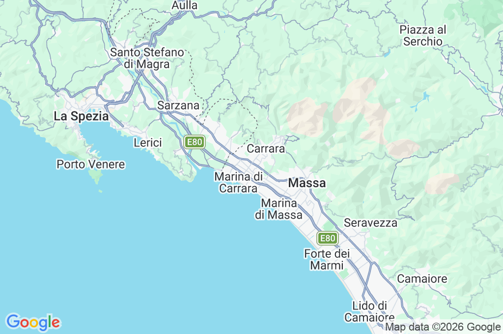 Carrara Area Map