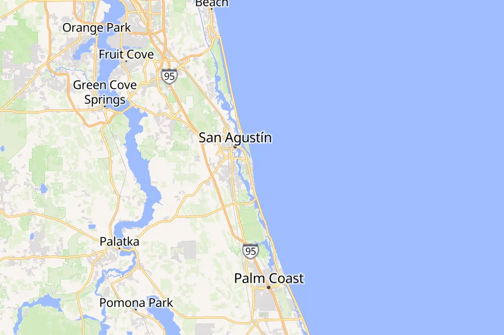 St. Augustine Beach Area Map St. Augustine Beach Area Map