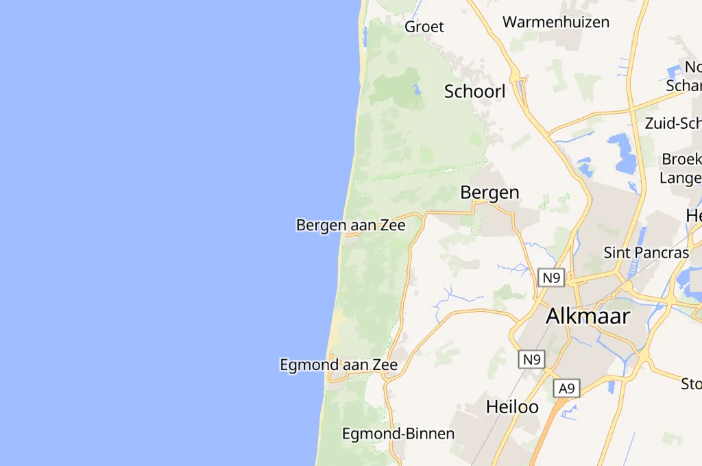 Bergen aan Zee Area Map
