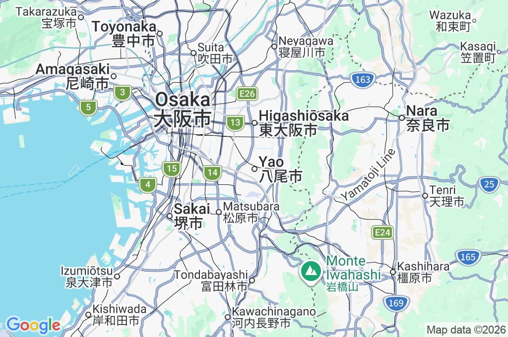 Vista de la Cuenca de Osaka Area Map