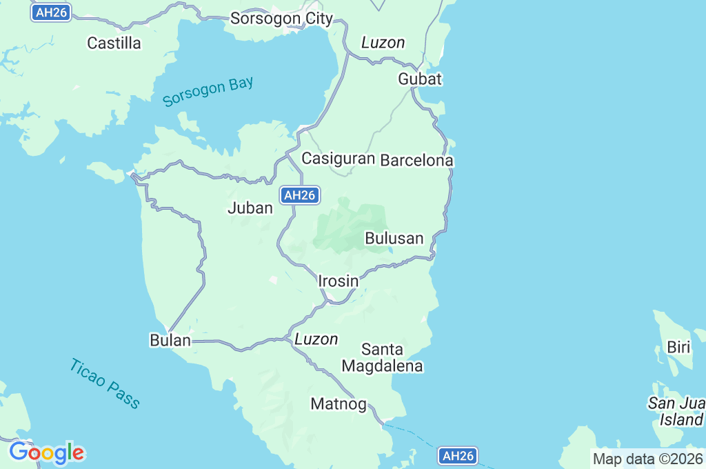 Volcán Bulusan Area Map Volcán Bulusan Area Map