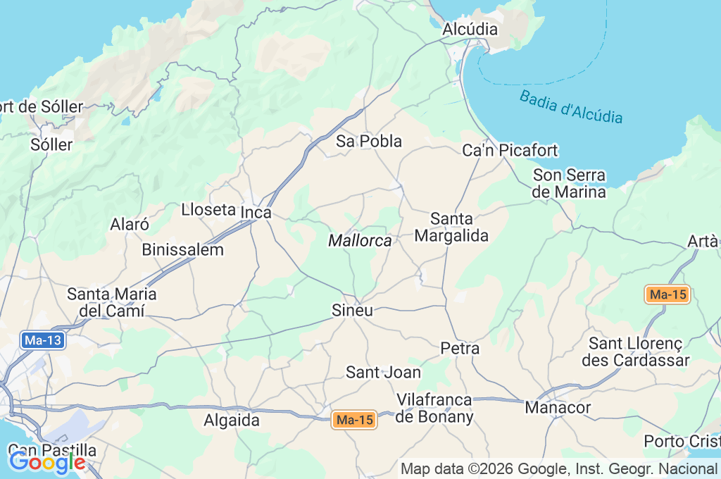 Mallorca Area Map