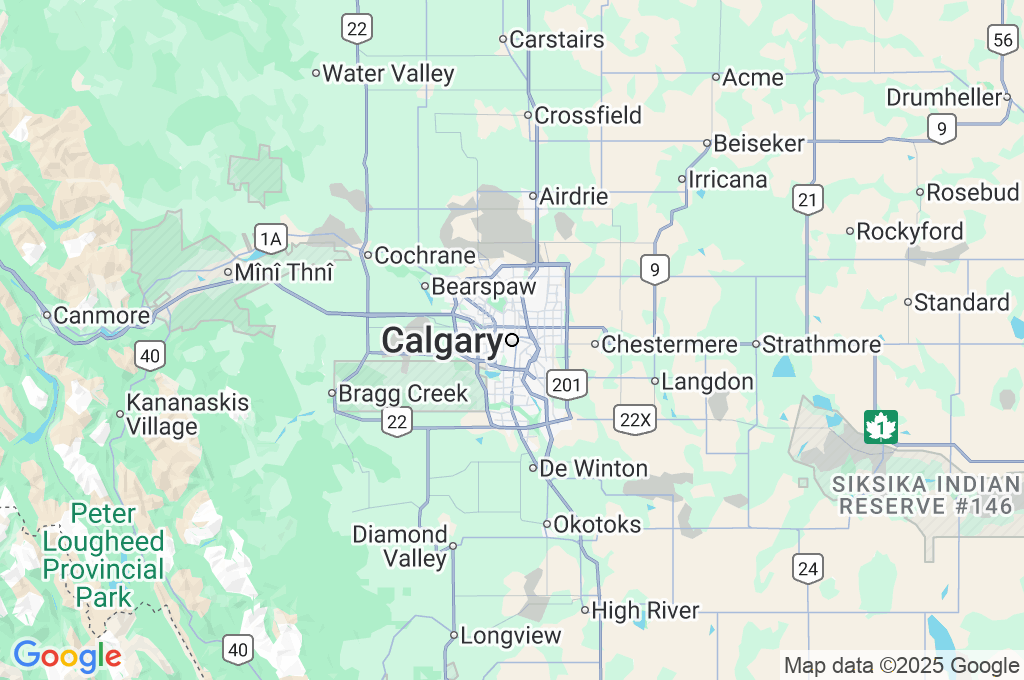 Calgary Area Map
