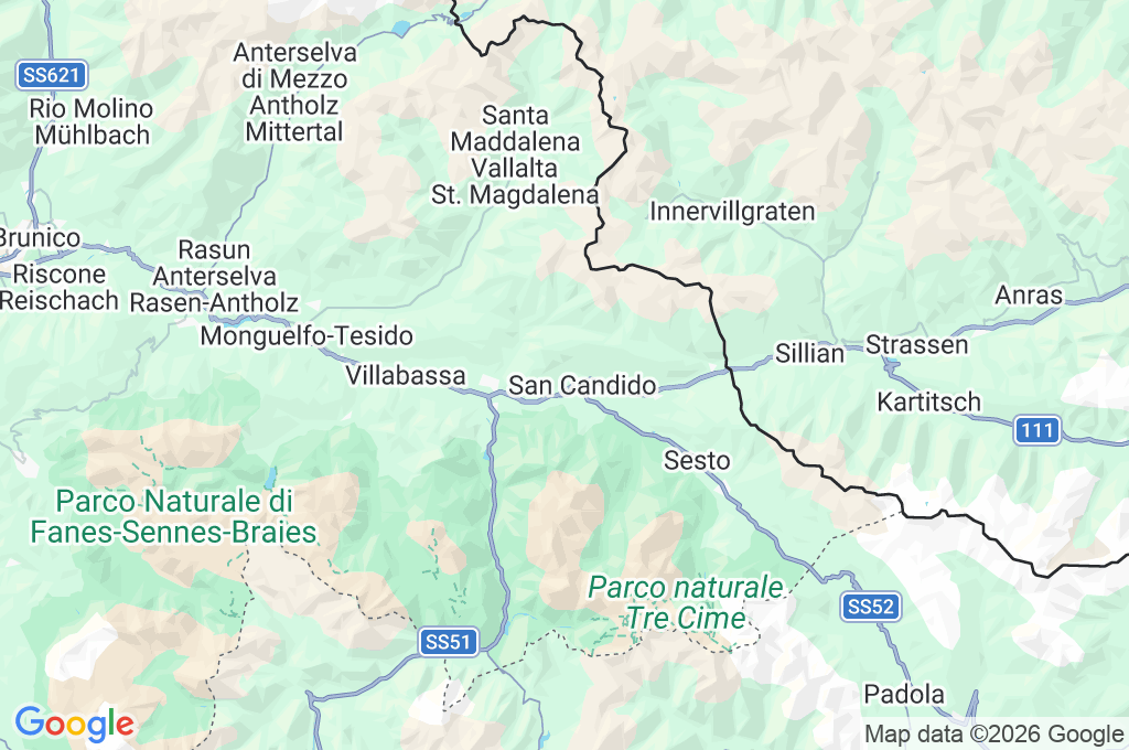 San Candido Area Map