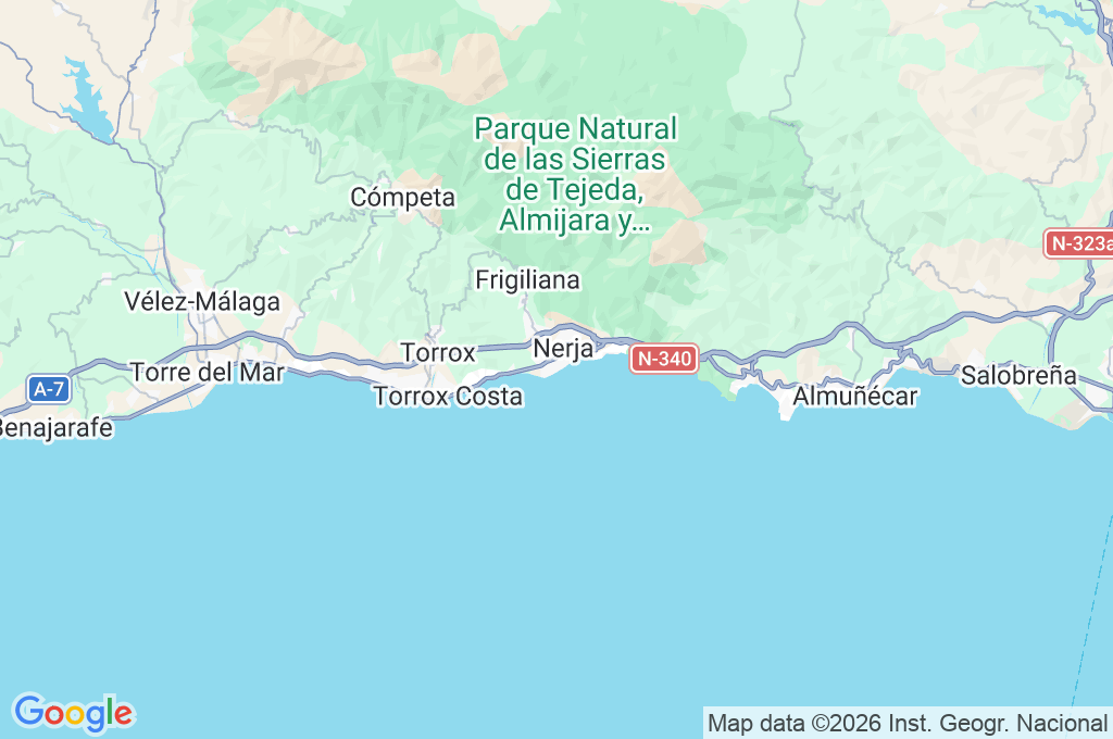 Balcón de Europa Area Map