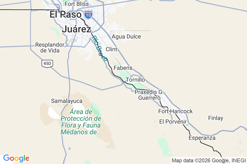 Puente Internacional Guadalupe Area Map Puente Internacional Guadalupe Area Map
