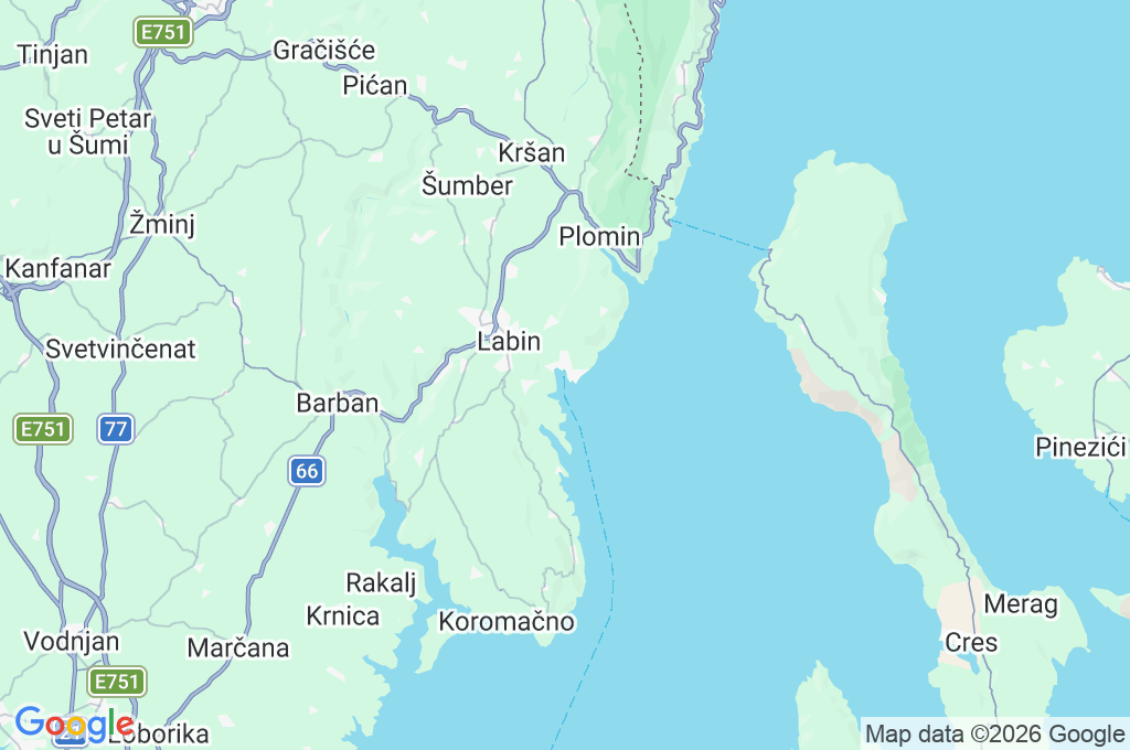 Rabac Area Map