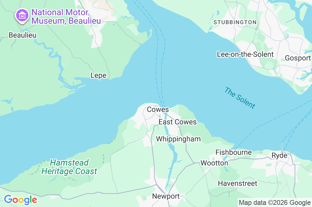 Cowes Area Map Cowes Area Map