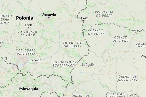 Map of Voivodato de Lublin