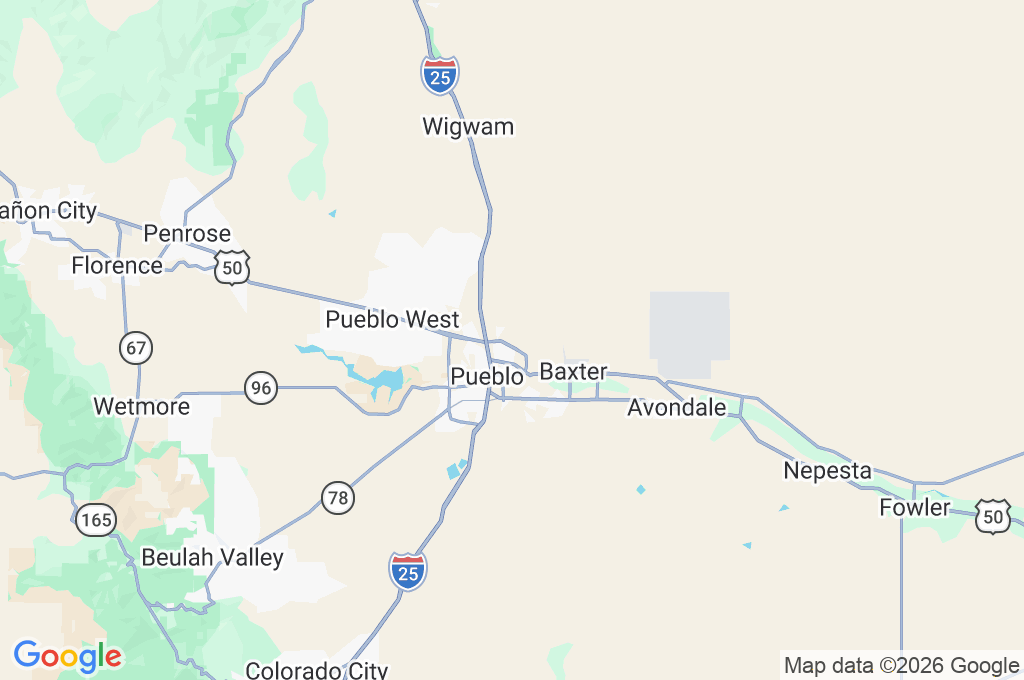 Colorado State University Pueblo Area Map Colorado State University Pueblo Area Map