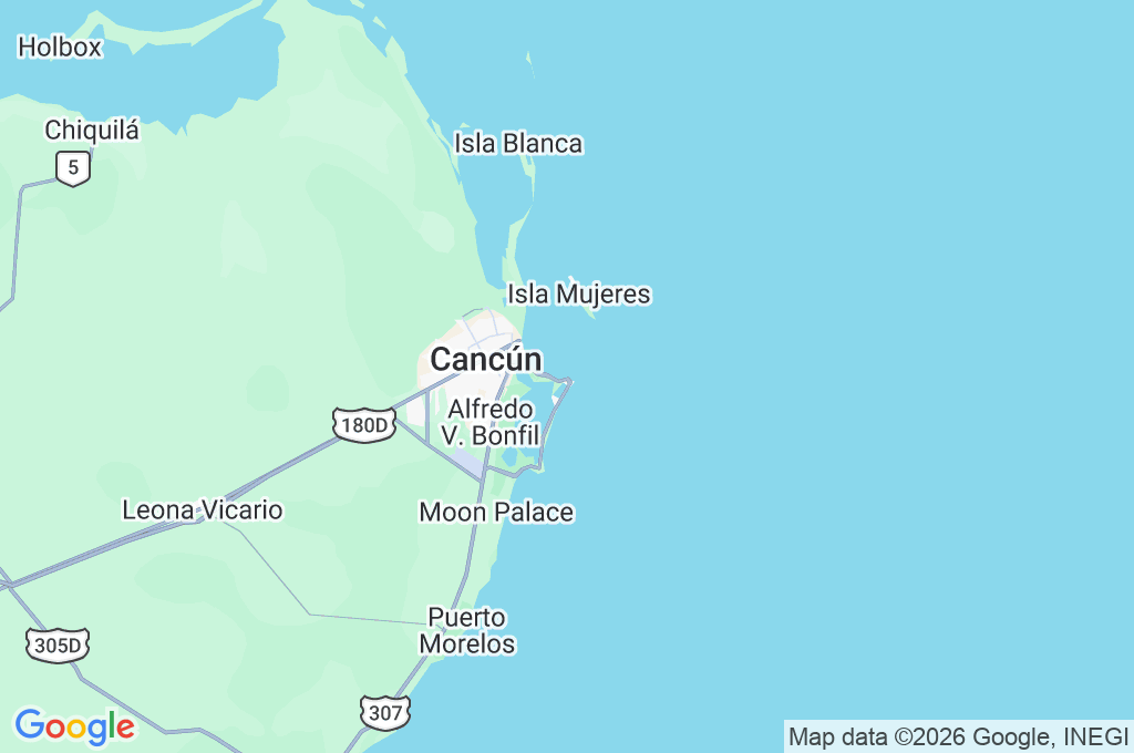 Punta Cancún Area Map