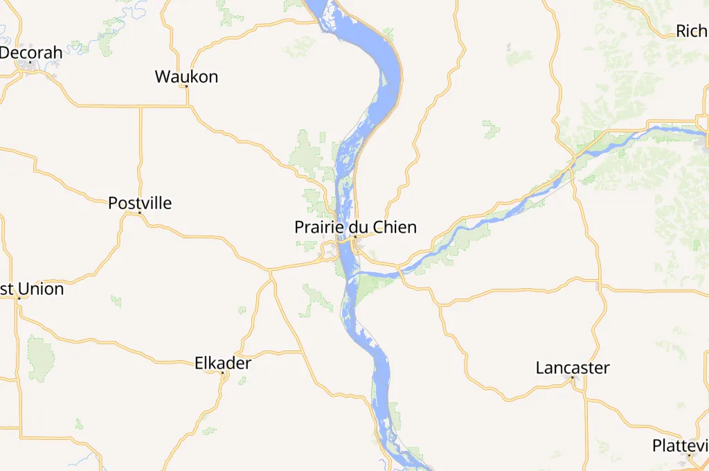 Prairie du Chien Area Map