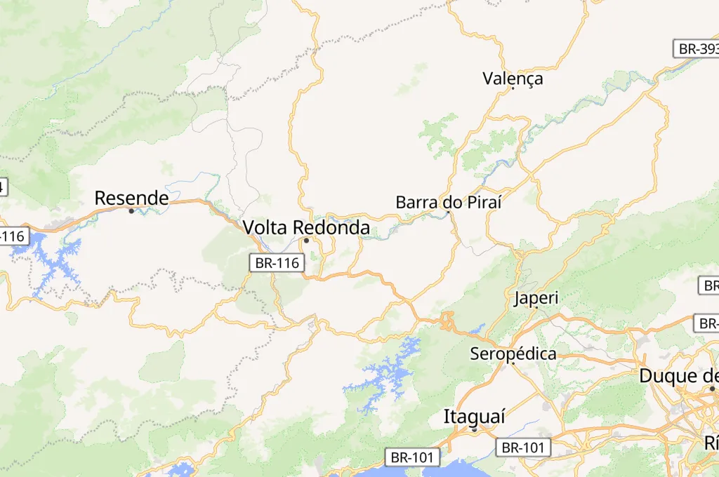 Pinheiral Area Map Pinheiral Area Map