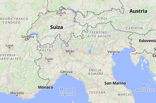 Map of Lombardía