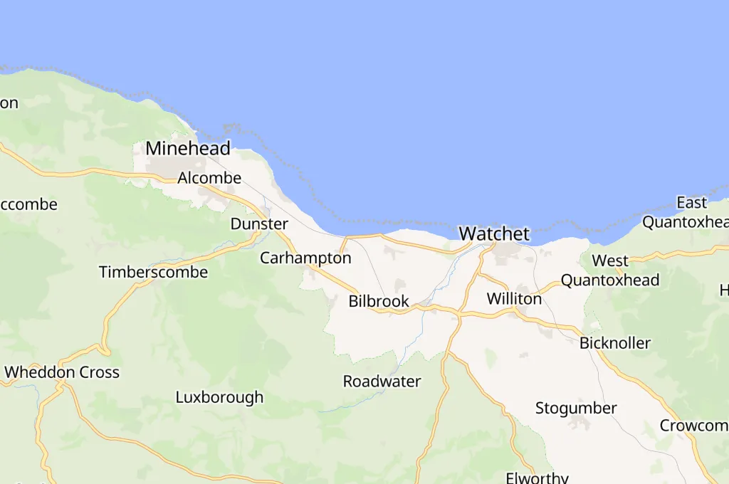 Blue Anchor Area Map