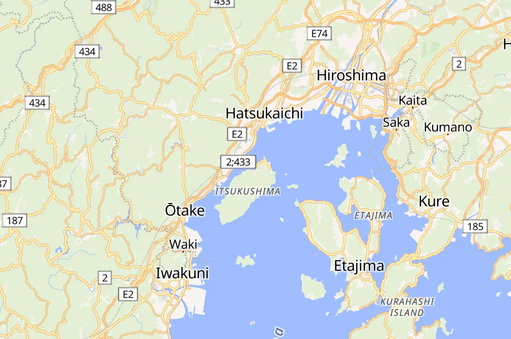 Miyajima Area Map Miyajima Area Map