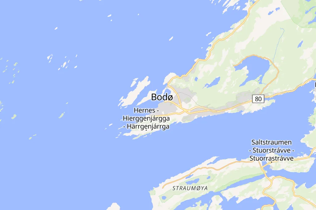 Puerto de Bodø Area Map Puerto de Bodø Area Map