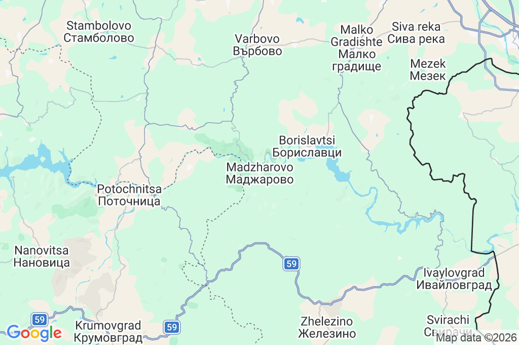 Madzharovo Area Map Madzharovo Area Map