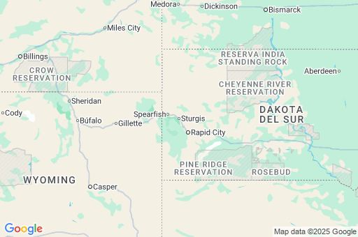 Map of Dakota del Sur