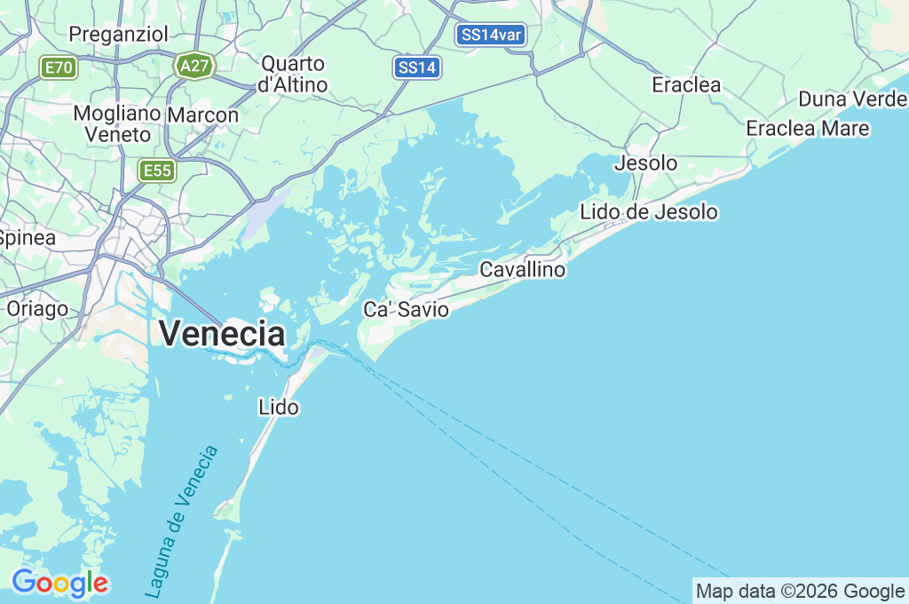 Cavallino-Treporti Area Map Cavallino-Treporti Area Map