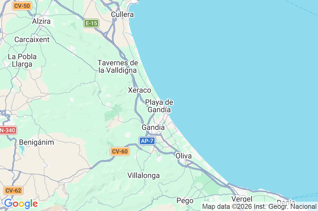 Playa de Gandia Area Map Playa de Gandia Area Map