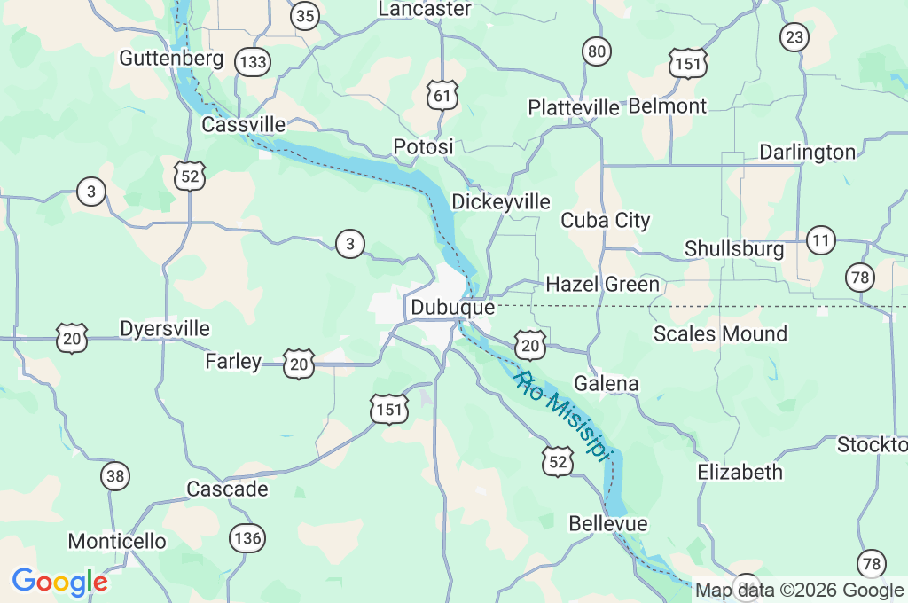 Dubuque Junction Area Map