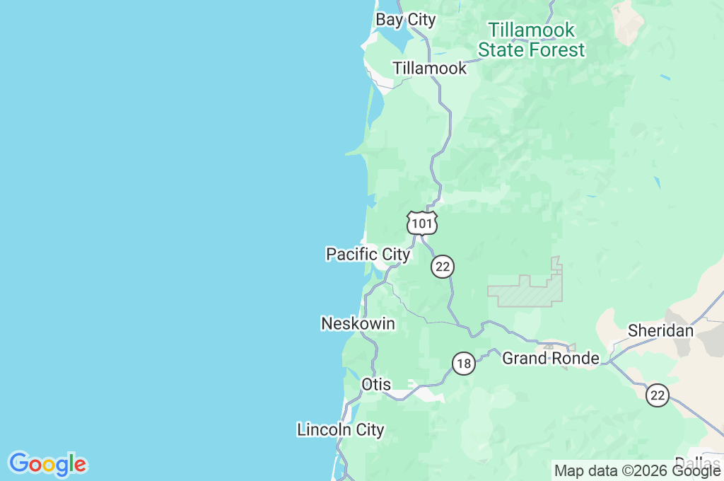 Cape Kiwanda Area Map