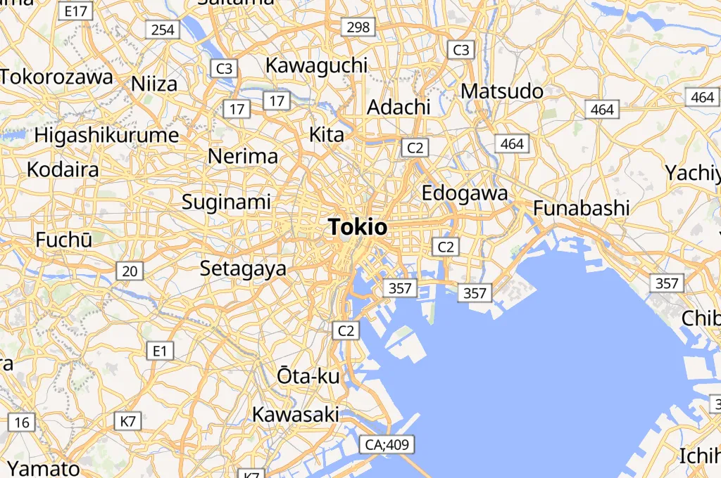 Estación de Tokio Area Map