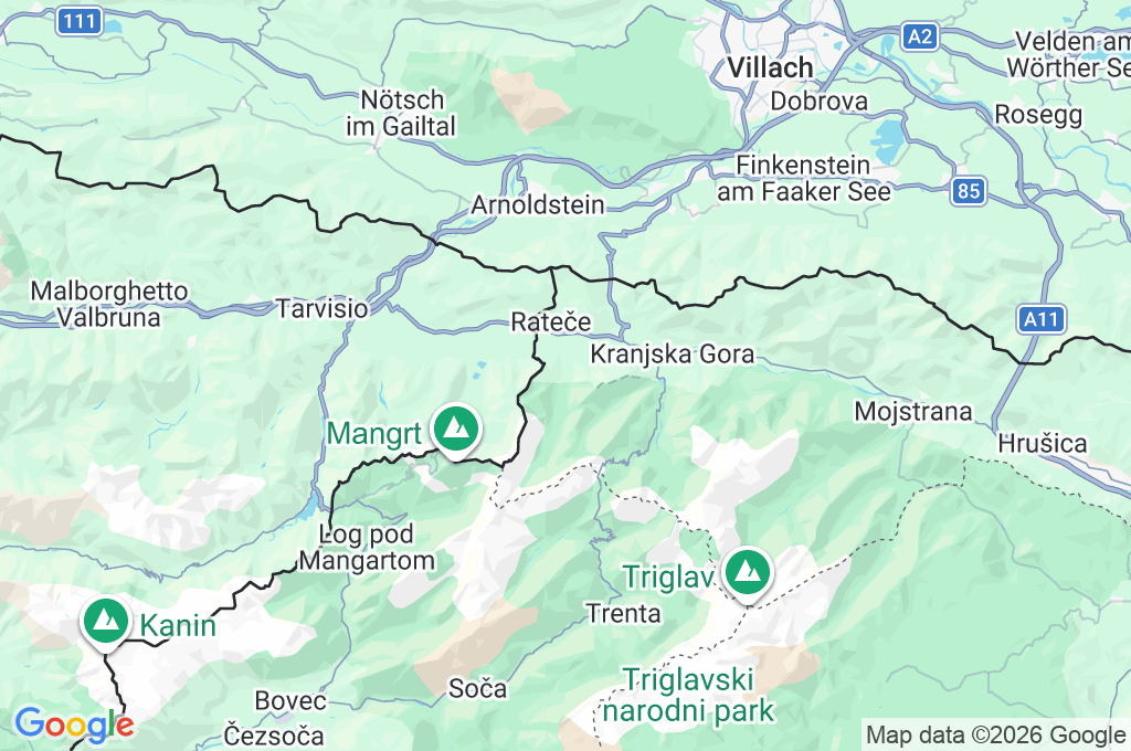 Planica Area Map