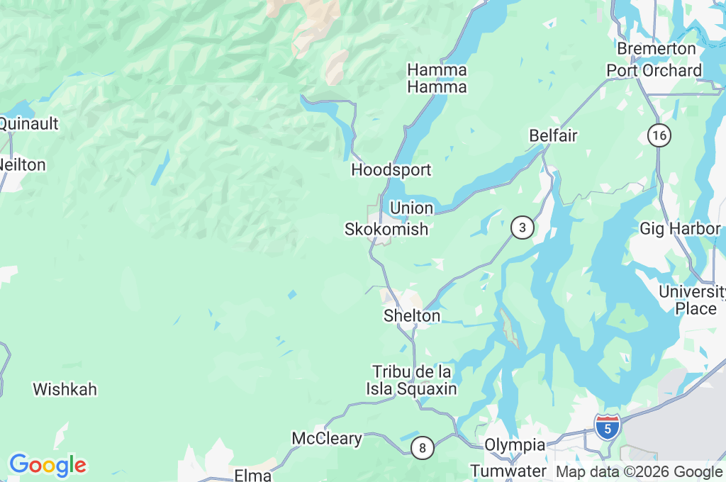 Valle de Skokomish Area Map Valle de Skokomish Area Map