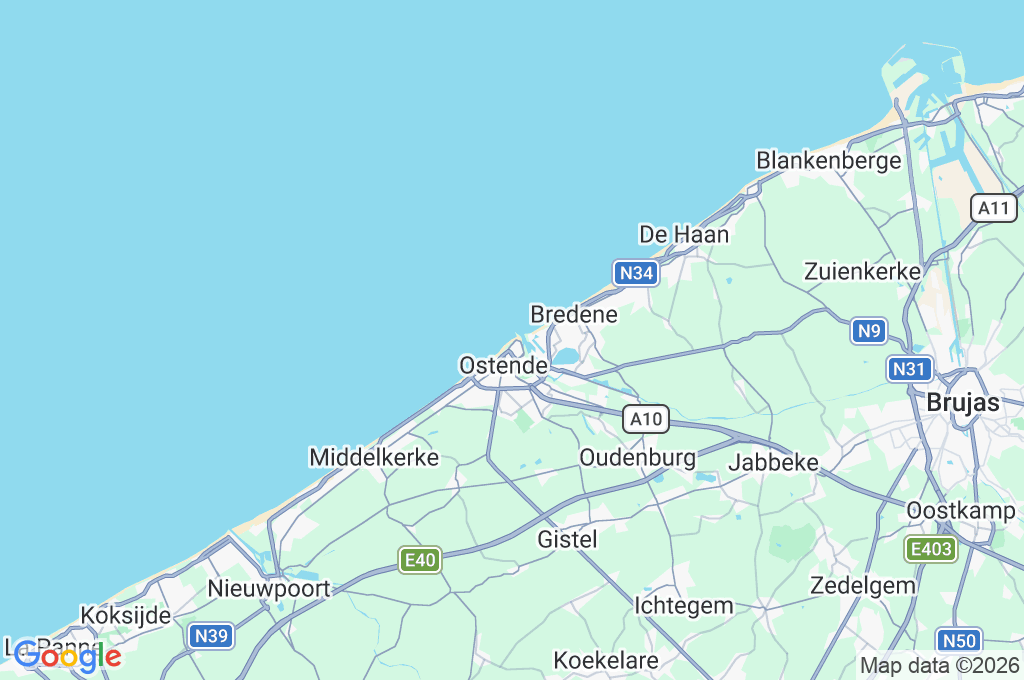 Playa de Oostende Area Map
