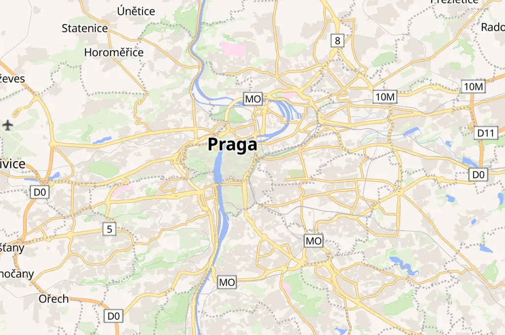 Estación central de Praga Area Map