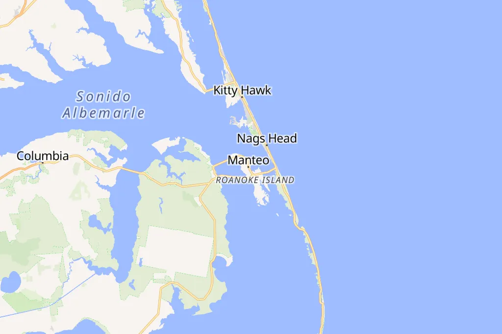 Faro de Roanoke Marshes Area Map Faro de Roanoke Marshes Area Map