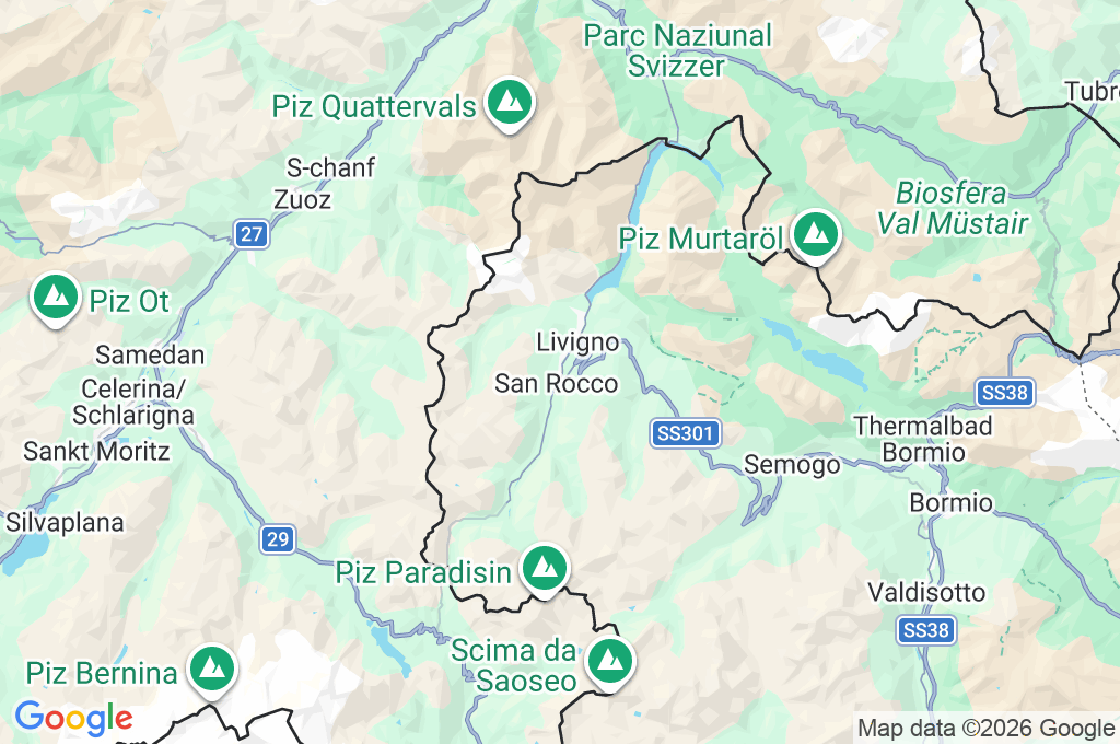 Livigno Area Map