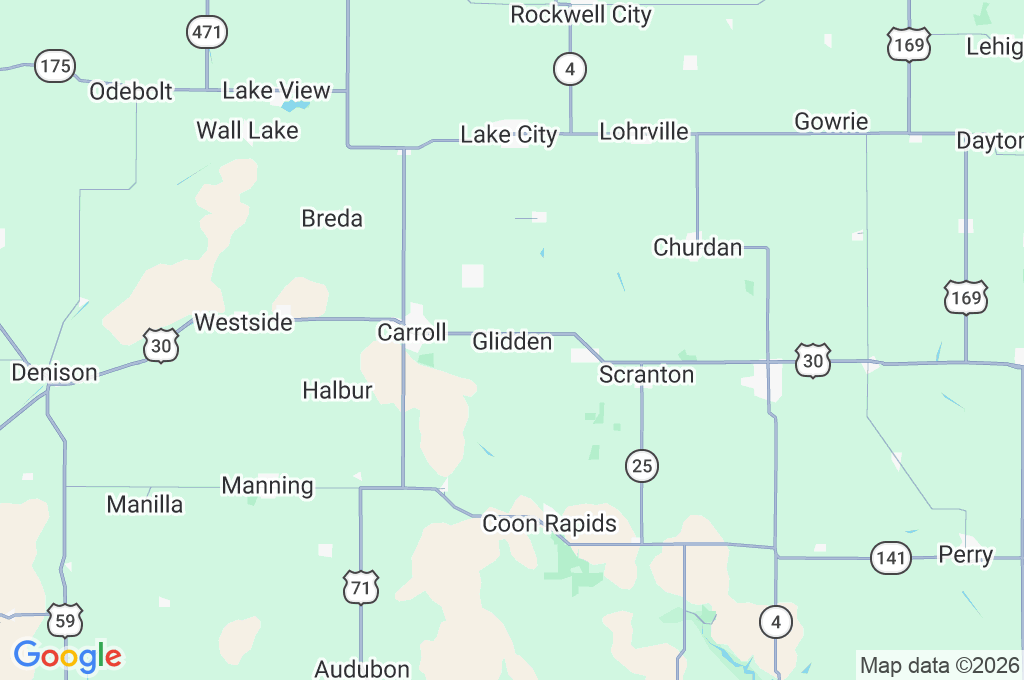 Glidden Area Map