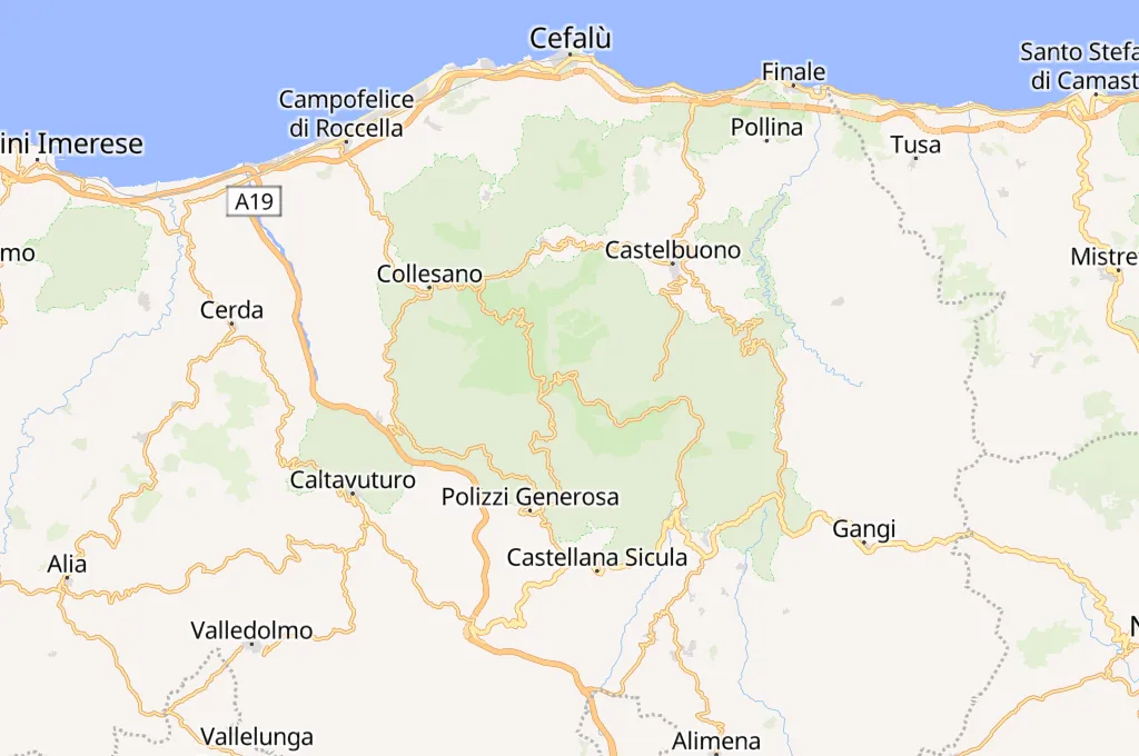 Piano Battaglia Area Map Piano Battaglia Area Map