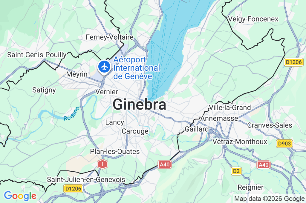 Ginebra Area Map