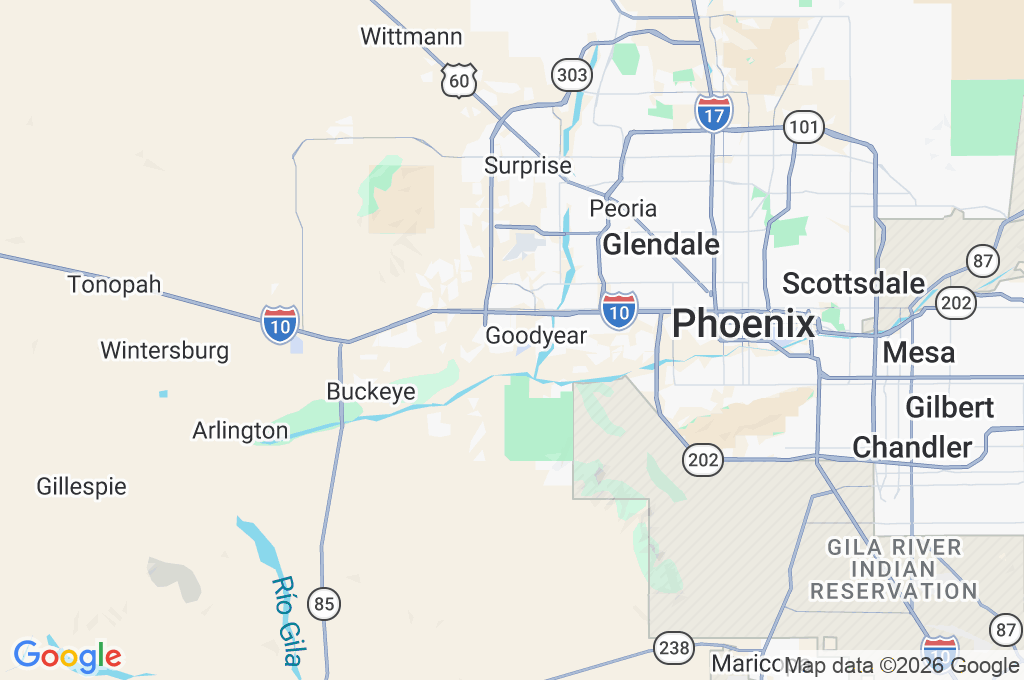 Goodyear Ballpark Area Map Goodyear Ballpark Area Map