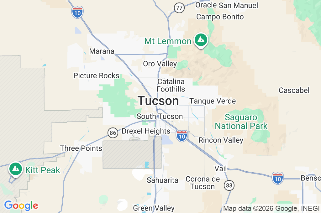 Tucson Area Map
