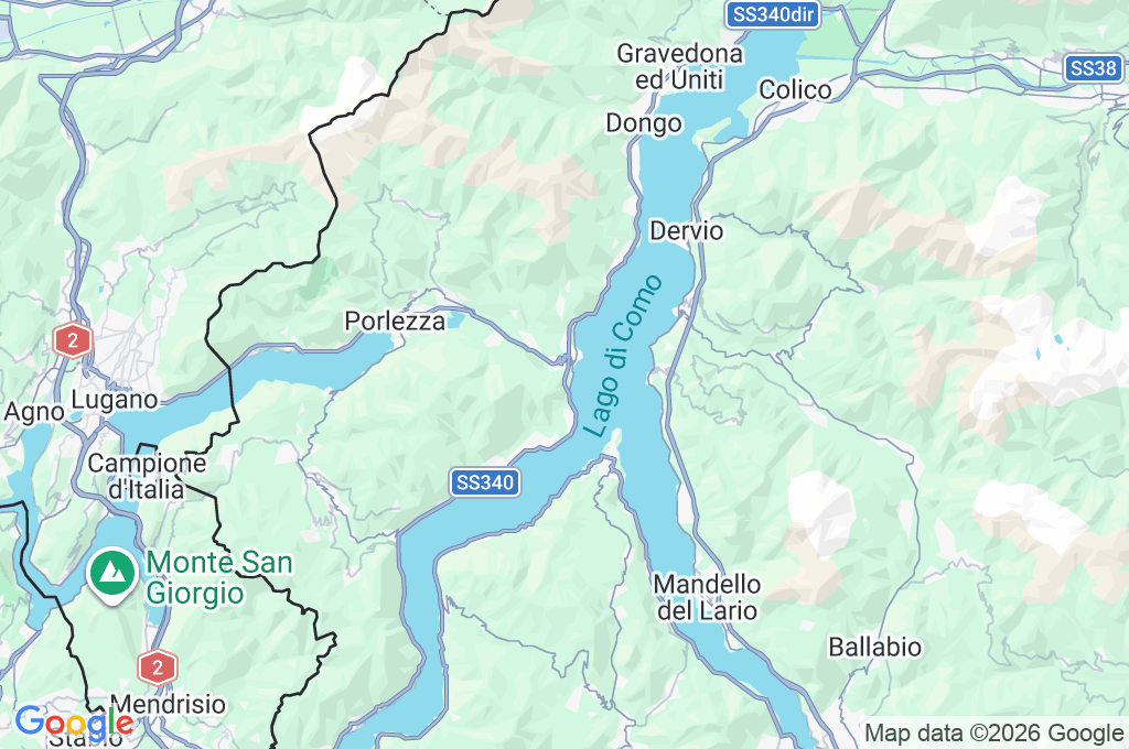 Menaggio Area Map Menaggio Area Map