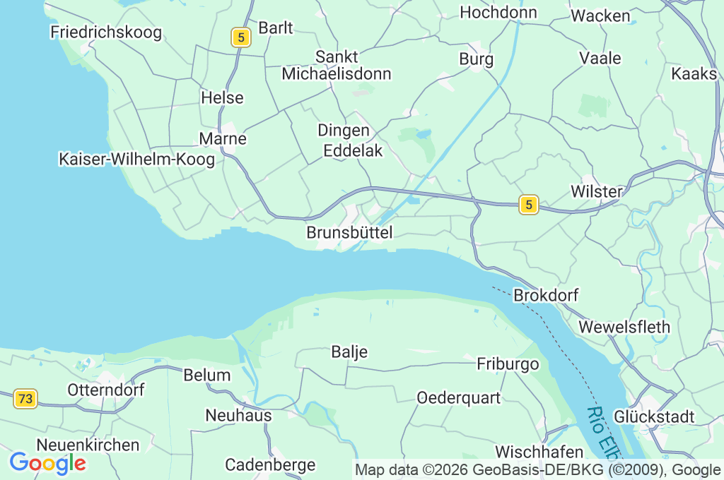 Brunsbüttel Area Map